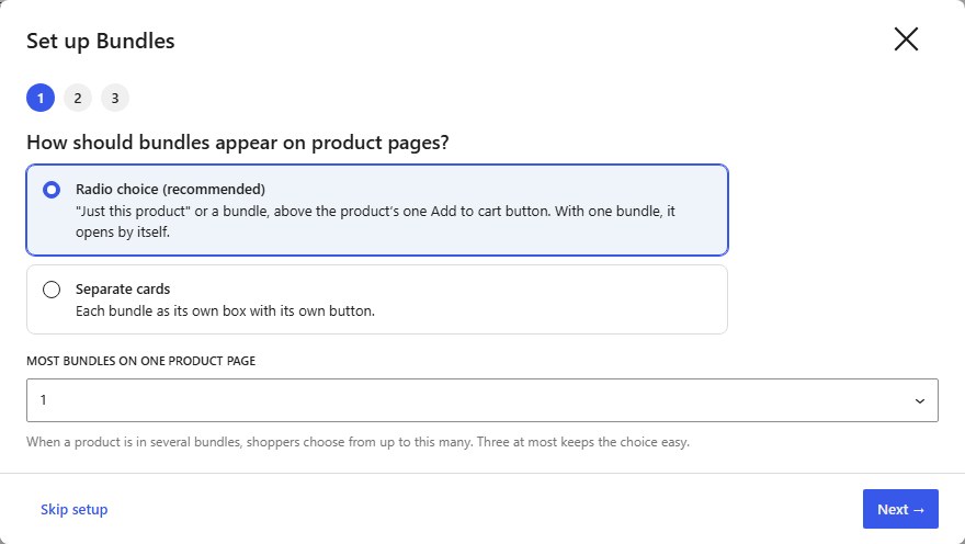 Answer the setup wizard