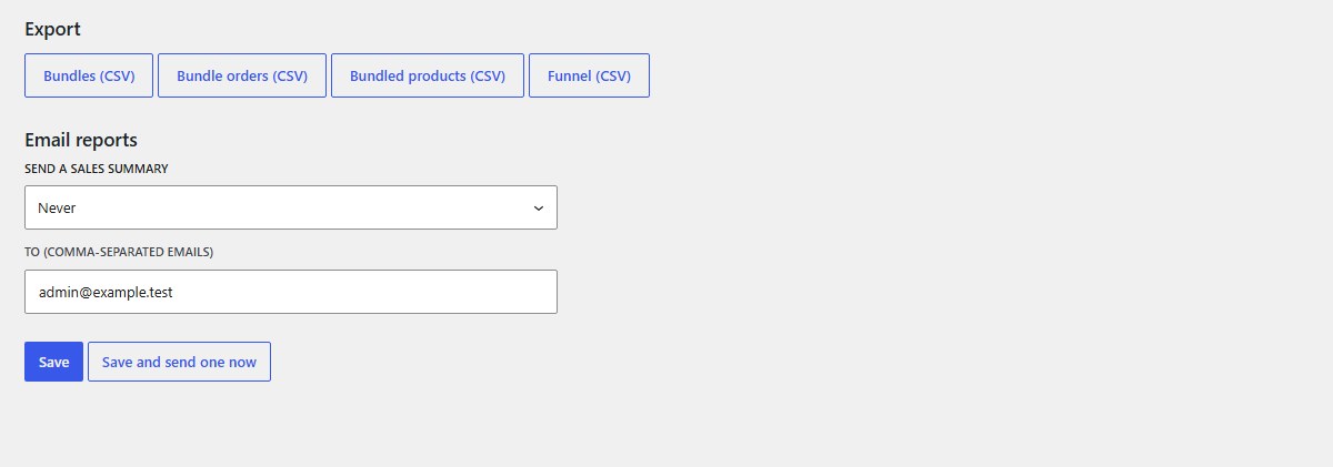 CSV exports and email reports Pro